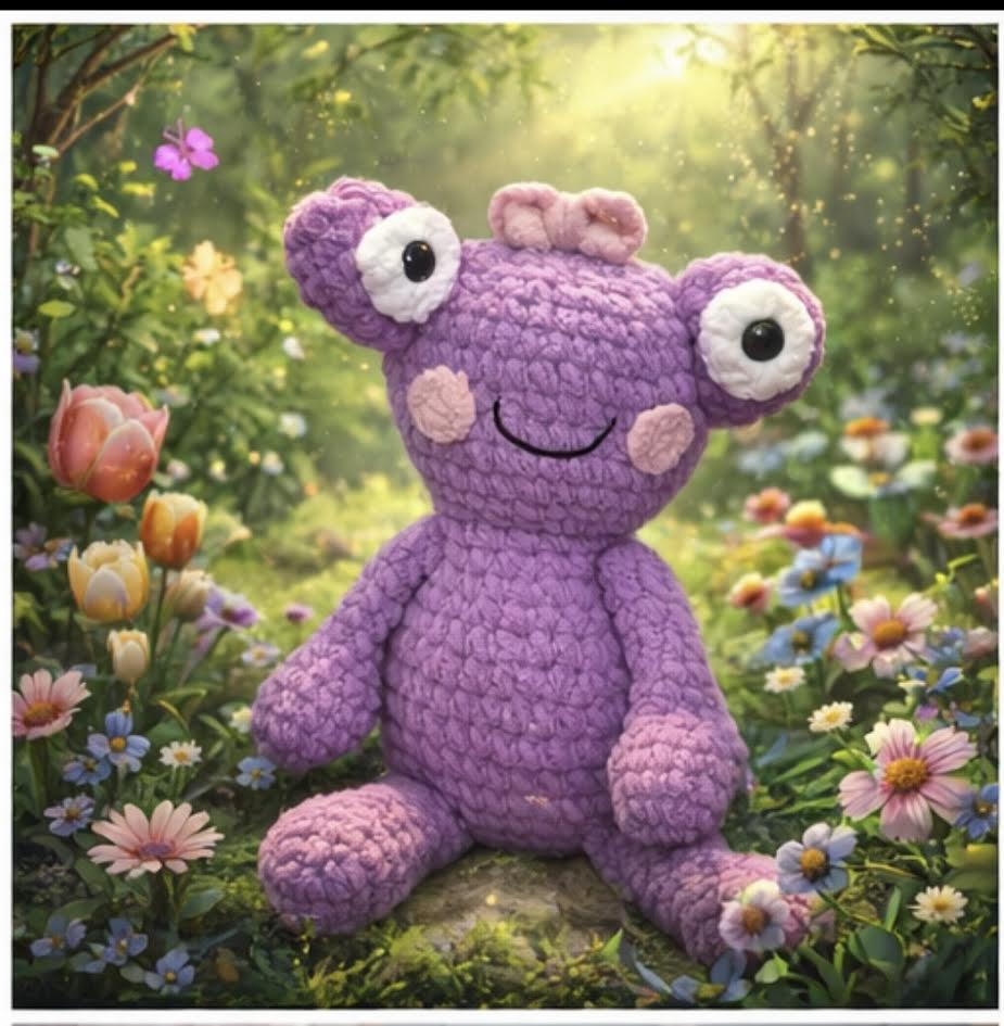 Toadally Cute Purple Frog