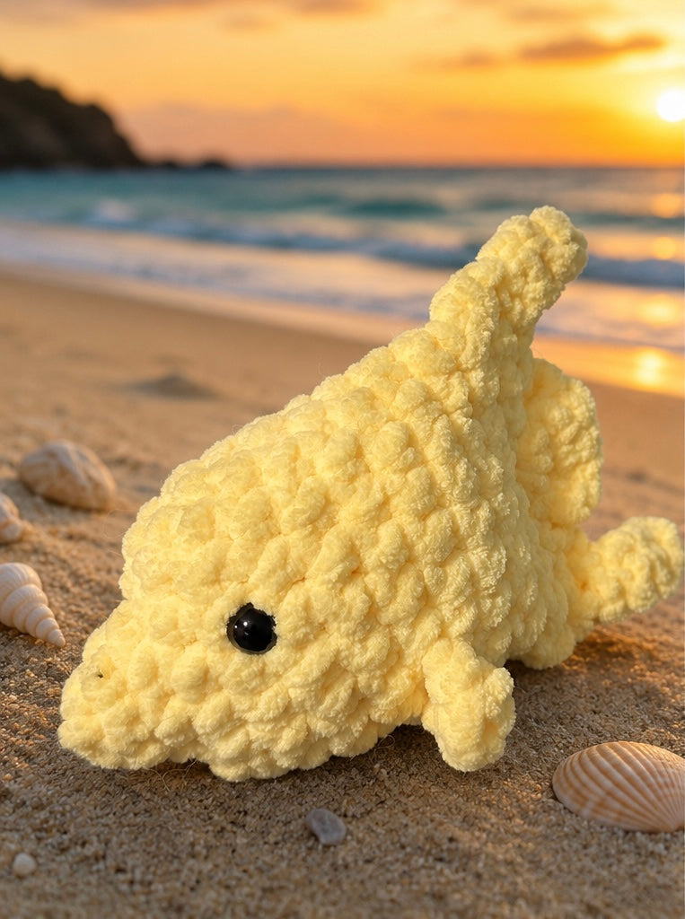 Yellow Crochet Angel Fish