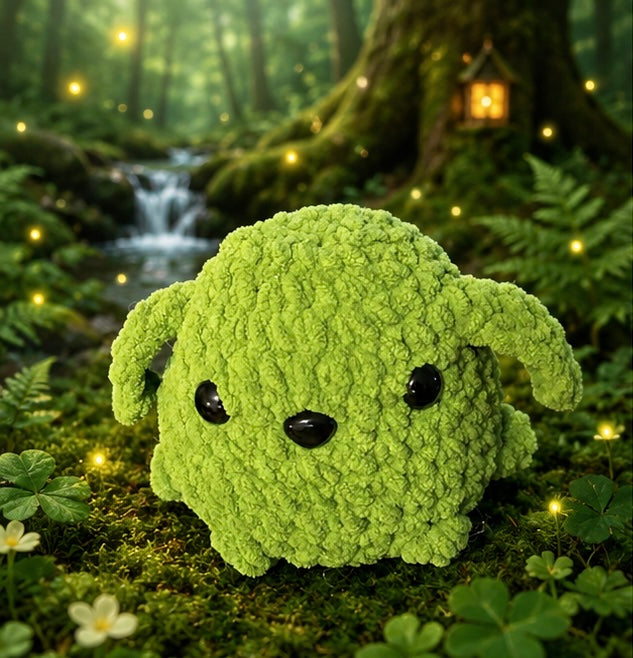 Green Crochet Dog