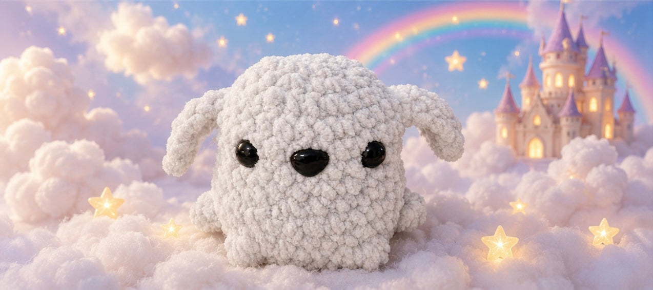 Grey Crochet Dog