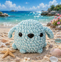 Lite Blue/White Crochet Dog
