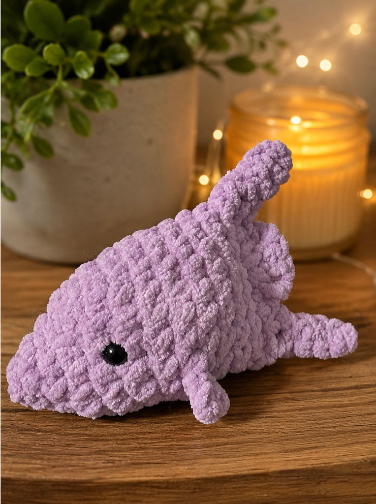 Lavender Crochet Angel Fish