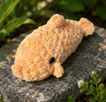 Orange Crochet Whale